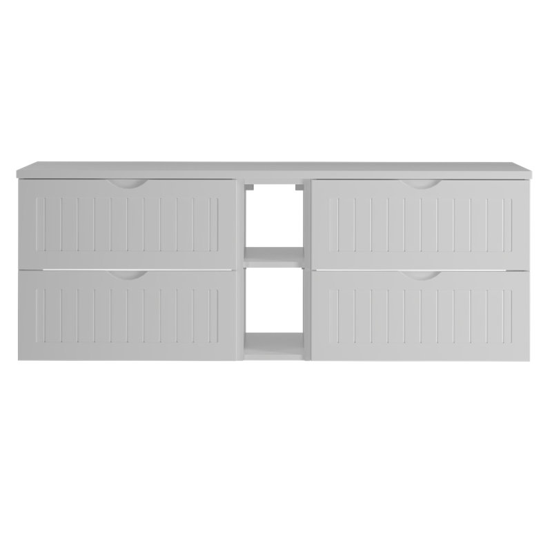 Aracri Wall Mounted Required Bathroom Storage Furniture Set
