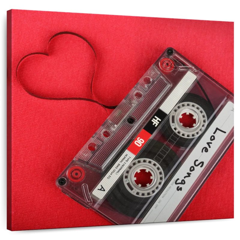 Cassette Tape Love Chansons, H 16 po x l 16 po