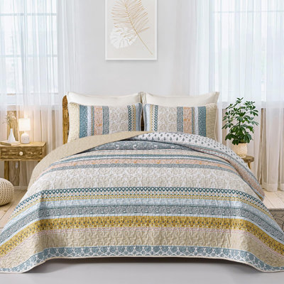 Ensemble de courtepointe 3 pièces Boho
