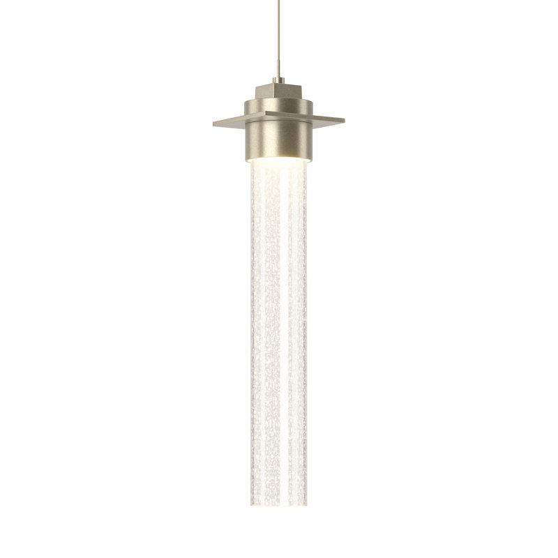 Airis 1-Light Single Cylinder Pendant, 24" - 69", Soft Gold