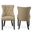 Chaise de salle à manger élégante 35 po avec dossier à oreilles brun clair-864935551-929435154