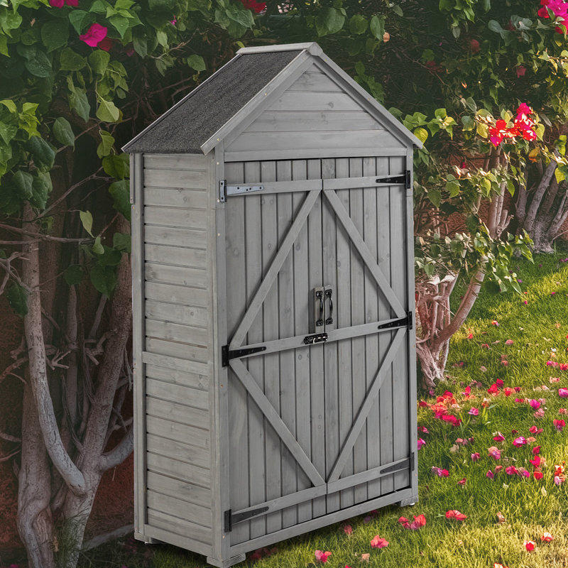 Armoire de rangement Rodger, Gris