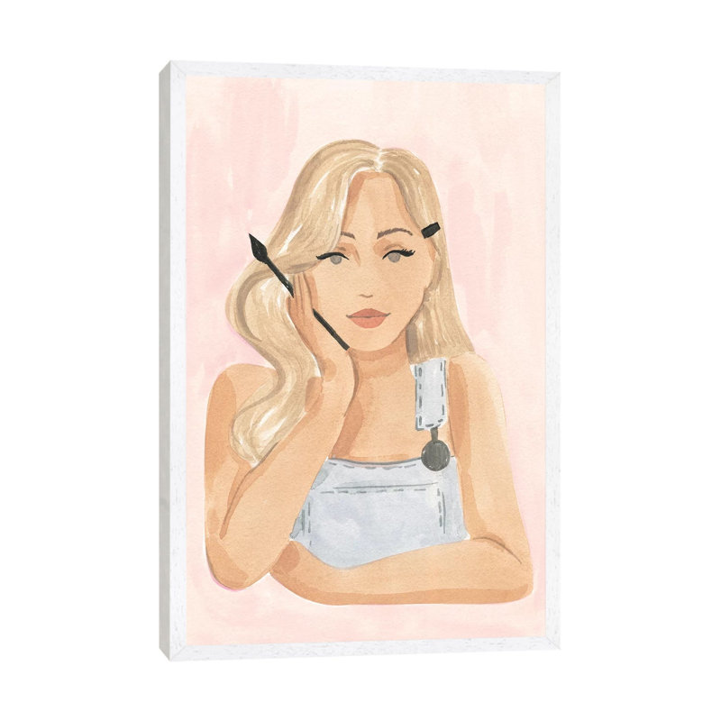 Little Artist Portrait by Sabina Fenn - Gallery-Wrapped Canvas Giclée on Canvas, 66.04 cm H x 45.72 cm W, White Framed
