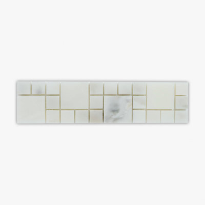 Calacatta 3" x 12" Marble Random Mosaic Wall & Floor Tile