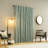 Estelle Foliage Woven Jacquard 100% Blackout Back Tab Curtain Panel (Set of 2)-116636008-116636009