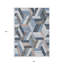 Tapis géométrique lavable intérieur / extérieur bleu 8 pi x 10 pi