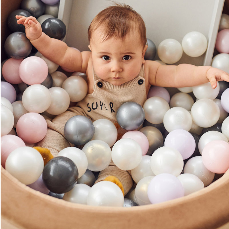 Ball Pit Round Pink with 200 x 6 cm Balls, Gold