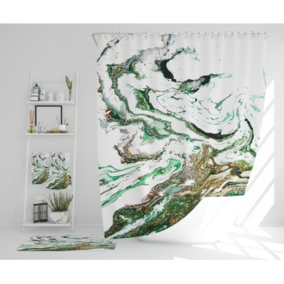 Nayah Polyester Shower Curtain Set