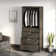 Nolan 36" Wardrobe closet with 4 drawers with 1 Shelf and Clothes Rod Closet System