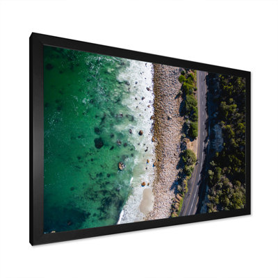 " Beach Rocks And Shore Aerial View II "