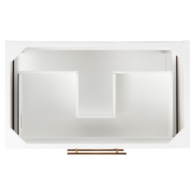 36" Robertson Single Bathroom Vanity Set with Oval Undermount Sink, Arctic White Quartz, 8" Widespread, White
