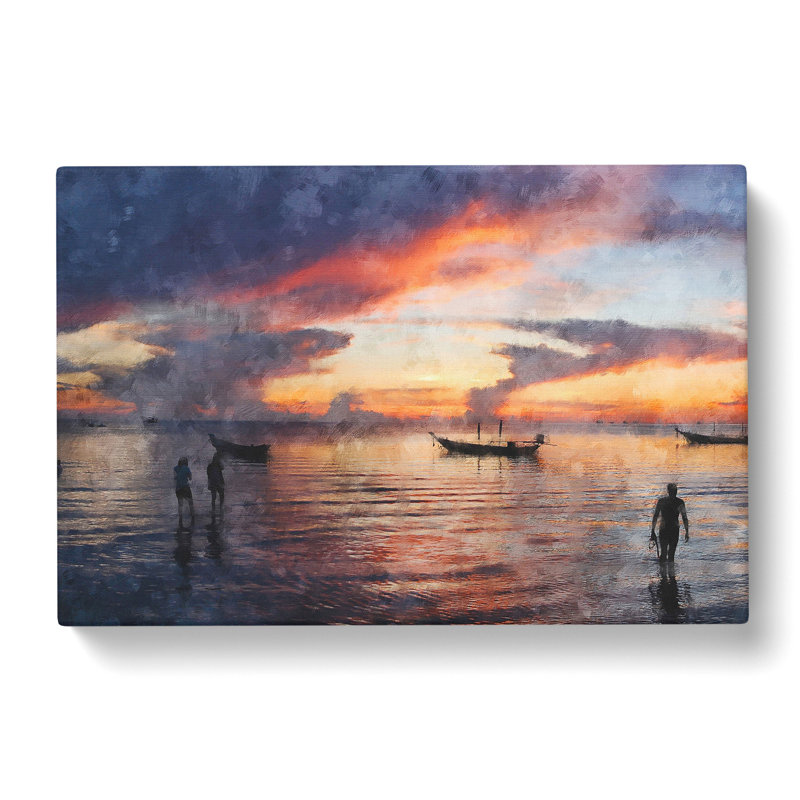Boats In Thailand - Wrapped Canvas, 35cm H x 50cm W x 3cm D