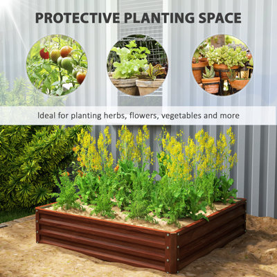 Evelin Metal Rectangular Raised Garden Bed