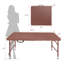 Table utilitaire pliante portative 4 pi avec pieds en acier thermolaqué, brun-130462412