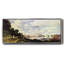 «Sailing at Argenteuil» par Monet, toile encadrée-110640552