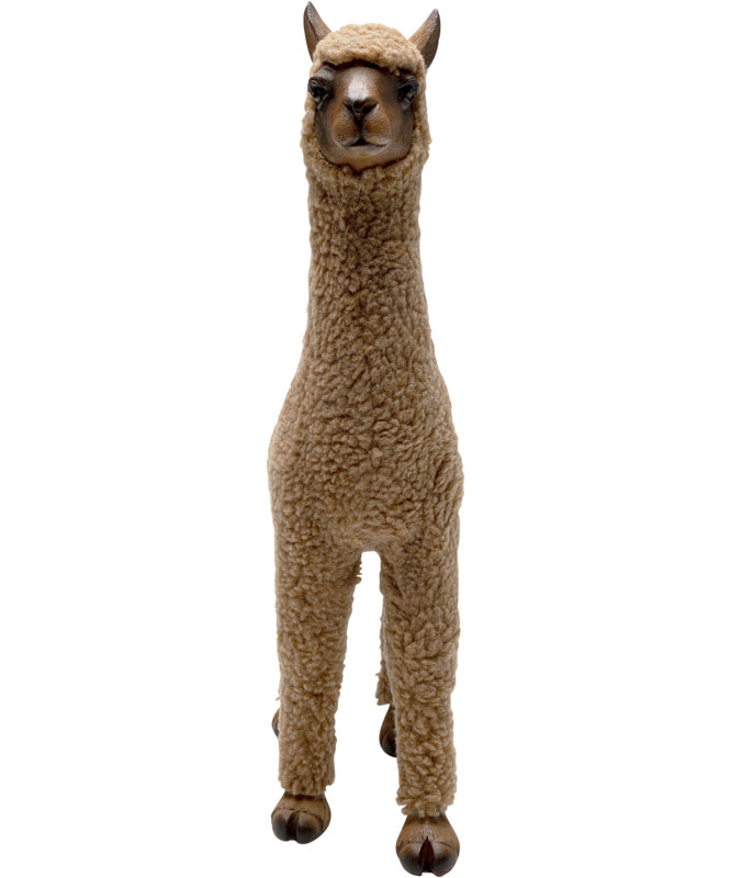 Decorative Happy Alpaca figurine, 48.2cm H x 31cm W x 10.2cm D