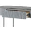 Table de canapé yukino gris ultrabrillant et chromé