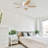 Low Profile 5 - Blade Flush Mount Small Room Ceiling Fan with LED Light and Remote-108166617-132999319