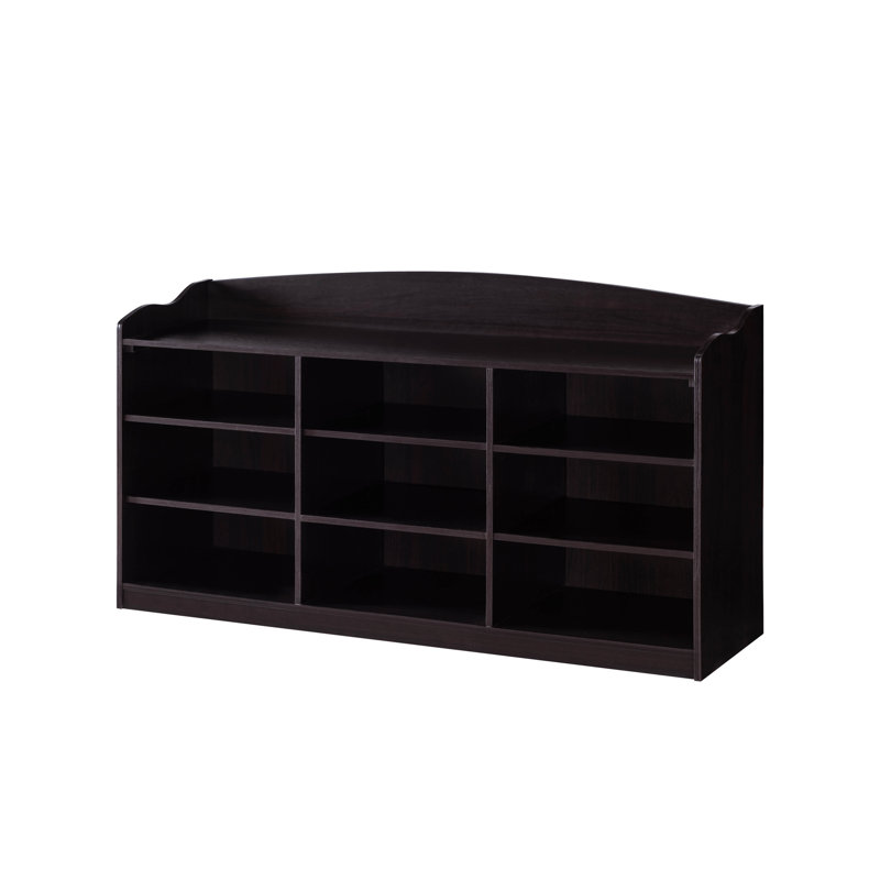 Banc d'entrée pour chaussures, étagère à chaussures ouverte pouvant accueillir 18 paires de chaussures