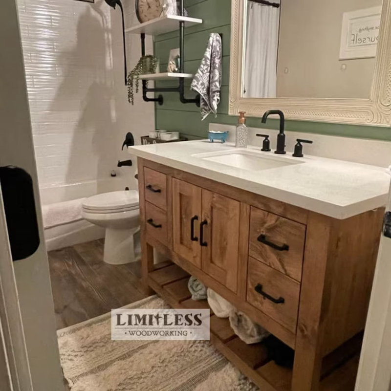 Meuble-lavabo simple sur mesure