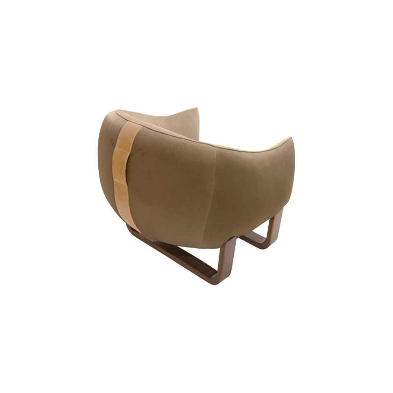 Milo Armchair, Taupe/Umber Velvet