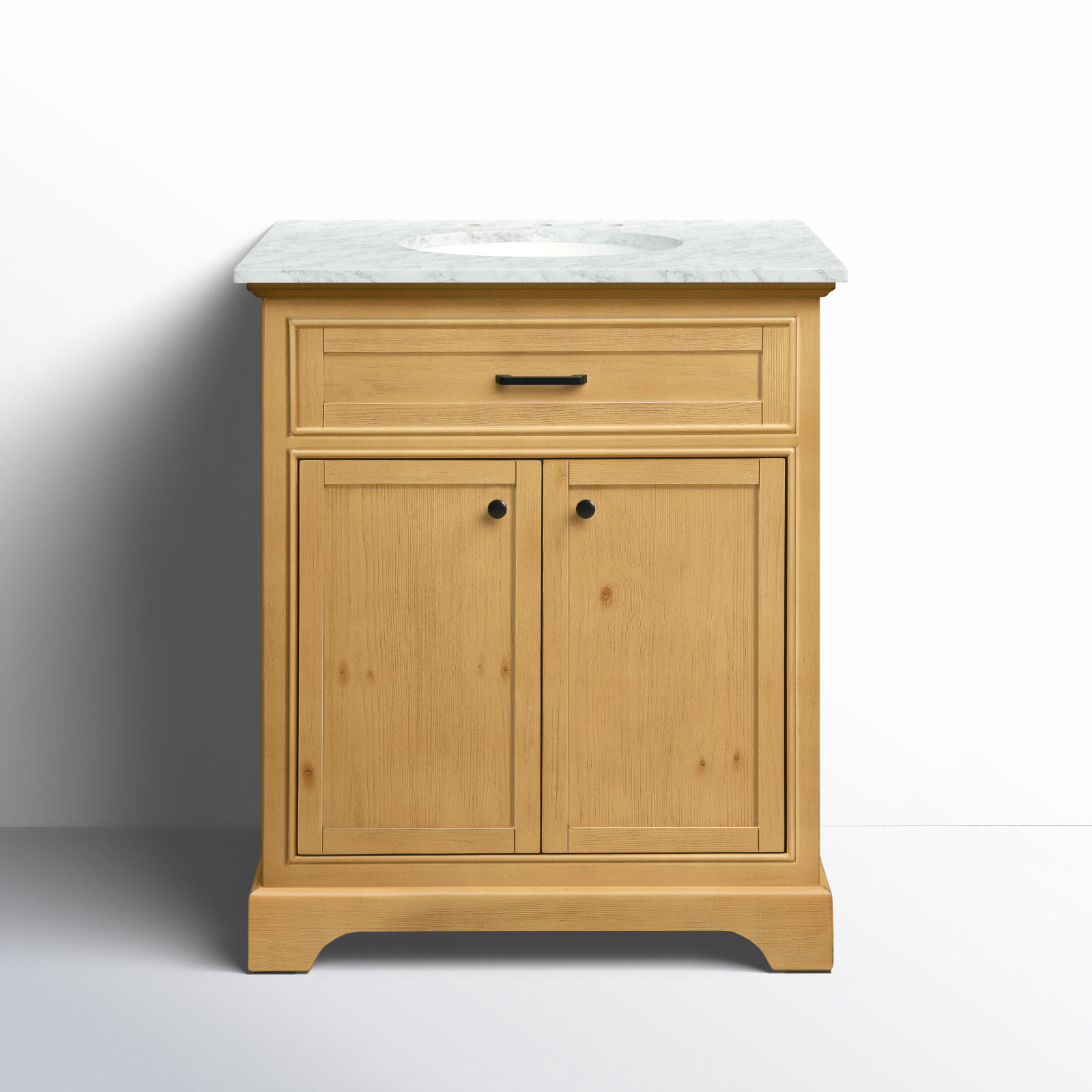 Hermes 30'' Single Bathroom Vanity, Natural Wood