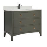 42" Solid Wood Sink Vanity With 1' Top