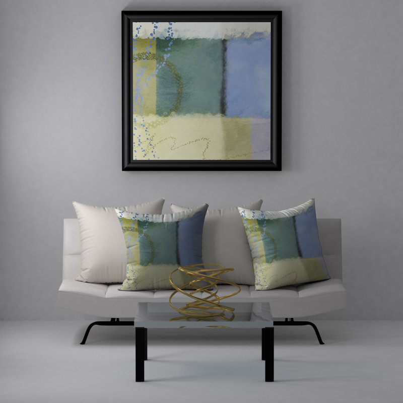 Abstract Throw Pillow, 24" H x 24" W