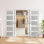 Portes coulissantes en verre givré 5 pièces 120 po x 80 po avec quincaillerie