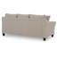 Canapé moderne avec 2 coussins décoratifs et pieds taupe Wécy