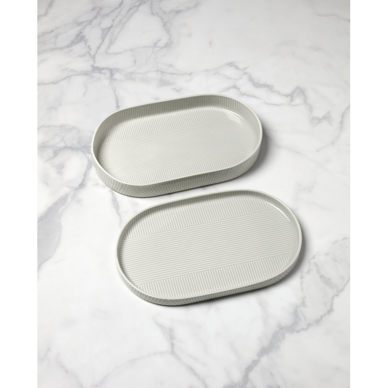 Modulus 2-Piece Serving Set, Nightshade, White
