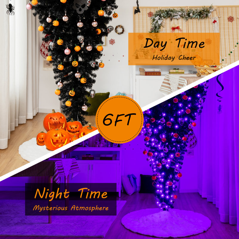 Lighted Artificial Christmas Tree, 6' H