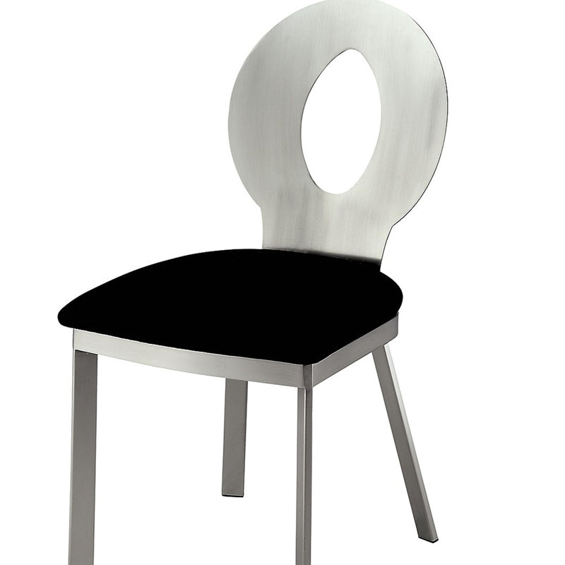 Chaise de salle à manger contemporaine en métal 2 pièces
