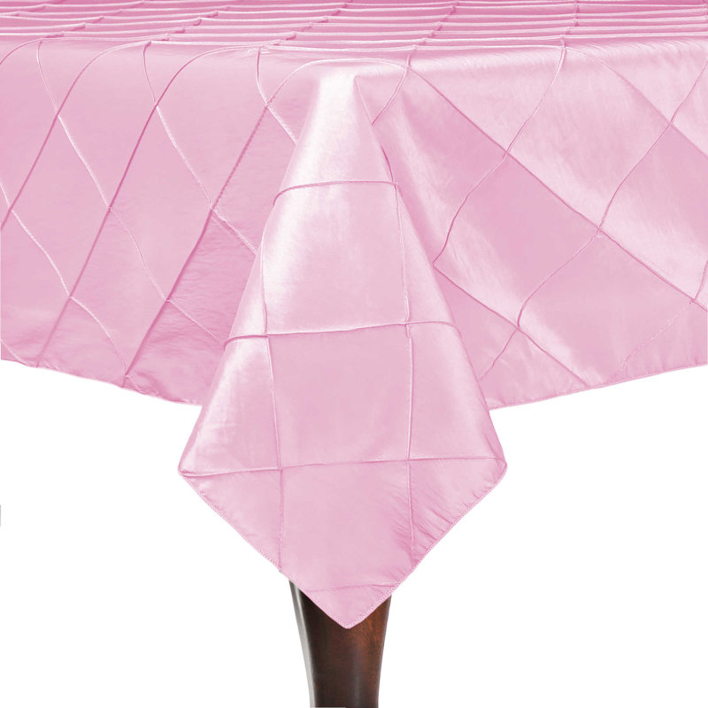 Ultimate Textile Embroidered Pintuck Taffeta Tablecloth, 54" Square, 5