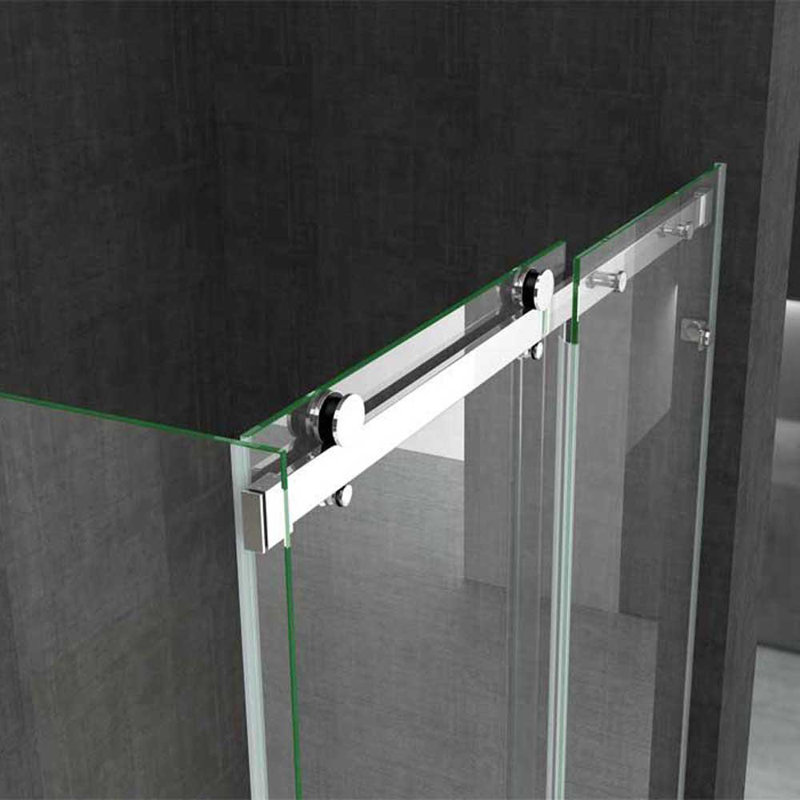 Frameless P Shaped Shower Enclosure - 1200 x 800 mm