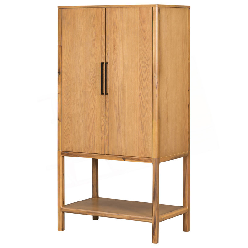 Sophisticated Cabinet With Multiple Storage Functions, Natural