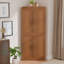 Corner Storage Cabinet, Stackable Corner Shelf for Living Room, Bedroom, Kitchen, Solid Wood Veneer (31" / 36" Options)-1271325367-1271325364-1268302932