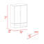 Armoire, armoires à deux portes, cinq tablettes, tringle, deux tablettes ouvertes