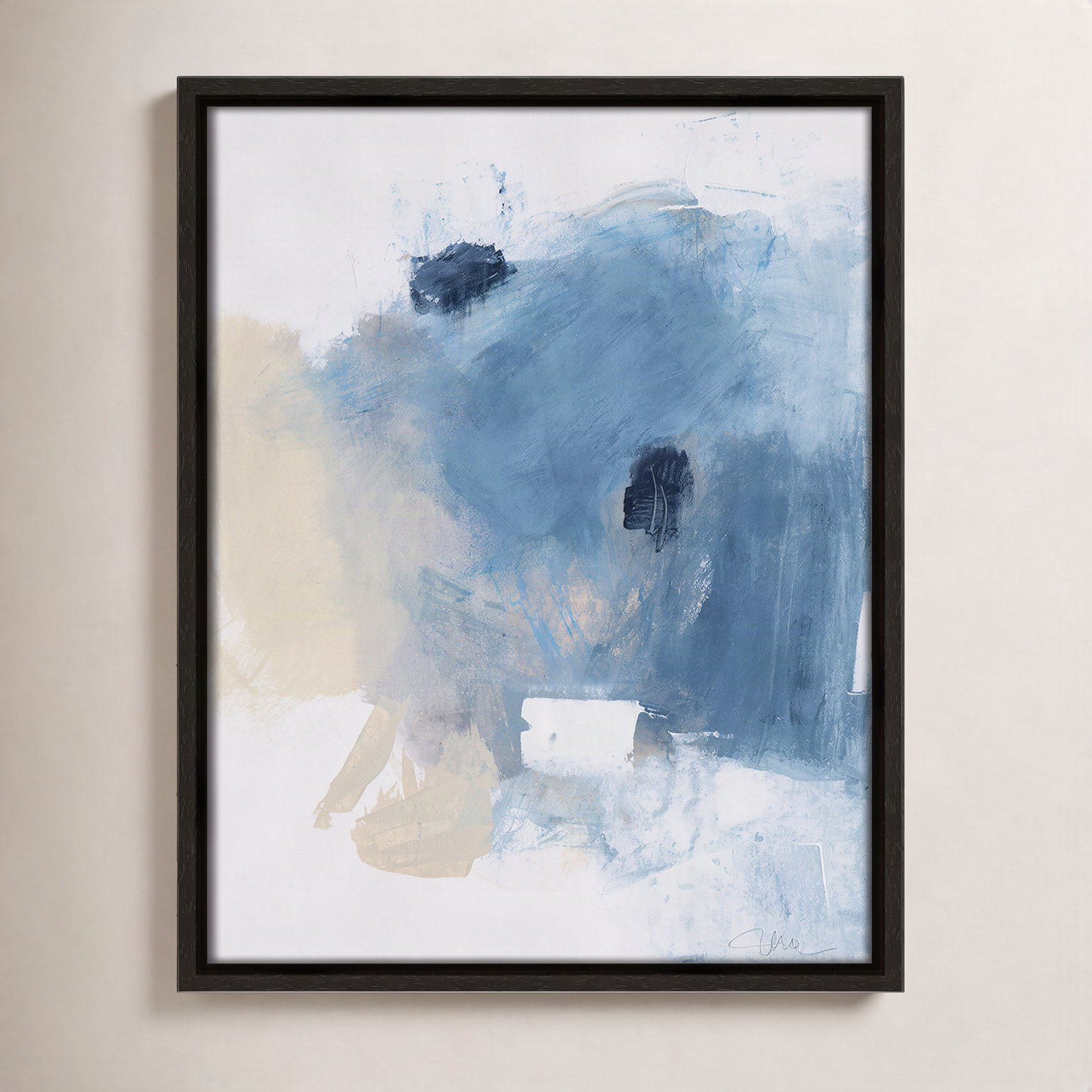 Coastal Carnival Collection "Coastal Carnival I" Print, Espresso Floater Framed Canvas, No Mat, 15.5" H x 12.5" W x 2" D