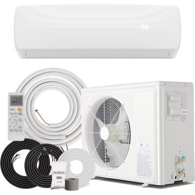 18000 BTU Mini Split Air Conditioner & Heater With Inverter,For 1250 Square Feet,Complete Installation Kit