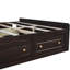 Structure de lit plateforme en bois grand format avec 6 tiroirs, espresso