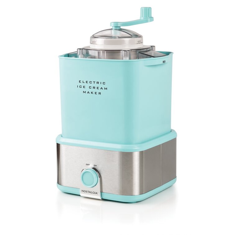 Nostalgia 4 qt. Mint Green Swirl Cone Ice Cream Maker