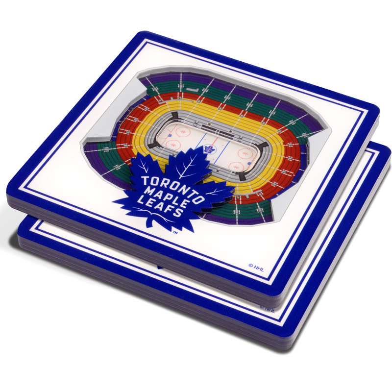Acrylic Square 2 Piece Coaster Set, Toronto Maple Leafs