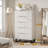 5 Dresser for Bedroom, 51" Tall Dresser, Freestanding Vertical Drawer Cabinet with Storage, Wooden Closet Storage Chest for Living Room, Hallway, Entryway-1821145664