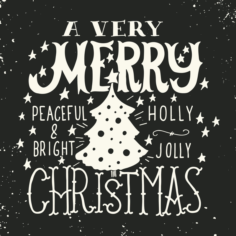Merry Christmas Card by Julia_Henze - Wrapped Canvas Print, 51cm H x 51cm W x 3.8cm D