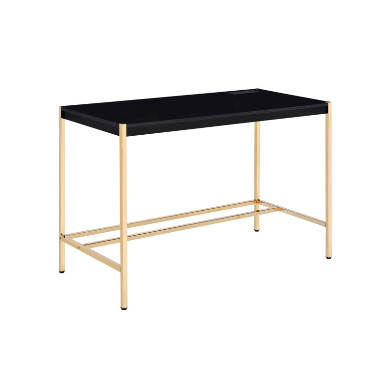 Midriaks Writing Desk w/USB Port, Black