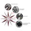Midcentury/Modern Starburst Metal & Composite Wood Wall Clock 30 Inches - Walnut