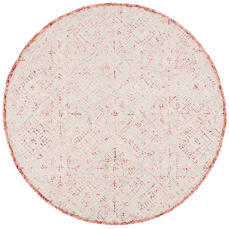 Fulvia Hand Tufted Wool Southwestern Rug, Round 6'