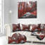 « red automne forest » paysages, reproduction de photo sur toile tendue-29507316