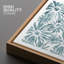 Linear Geometry " Teal Watercolor Floral Polygon Abstract Shapes Geometric " 3 - Pieces-98696335-98696336